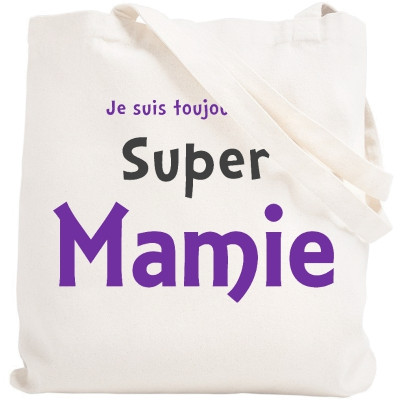 Tote bag Mamie - Idée cadeau - Anniversaire mamie - angora