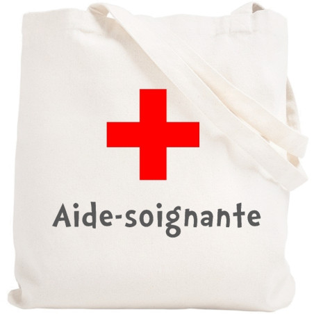       Tote bag Aide-Soignante - Sac shopping Aide soignante - angora
    