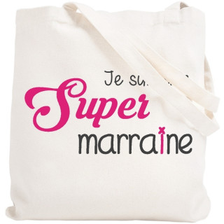 Tote bag marraine - Sac réutilisable Marraine - angora