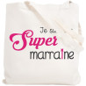 Tote bag marraine - Sac réutilisable Marraine - angora - Tote Bag Femme