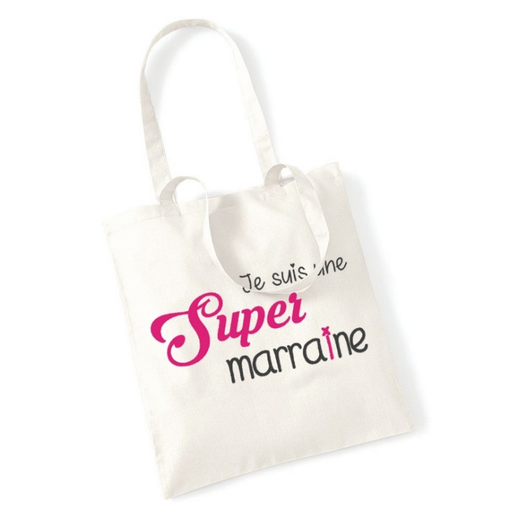 Tote bag marraine - Sac réutilisable Marraine - Idée cadeau Marraine