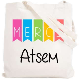 Tote bag Merci Atsem - Sac shopping Atsem - Idée cadeau atsem - angora