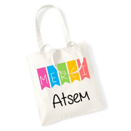       Tote bag Merci Atsem - idée cadeau atsem
    