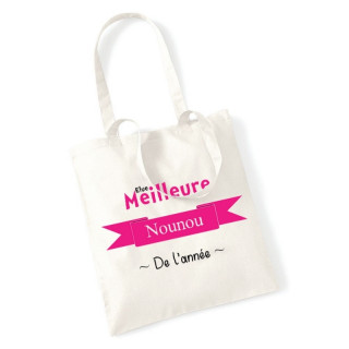 Boutique tote bag Nounou - Sac course nounou - angora