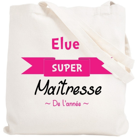       Sac shopping Maîtresse - idéé cadeau maîtresse - merci maitresse - tote bag maîtresse
    