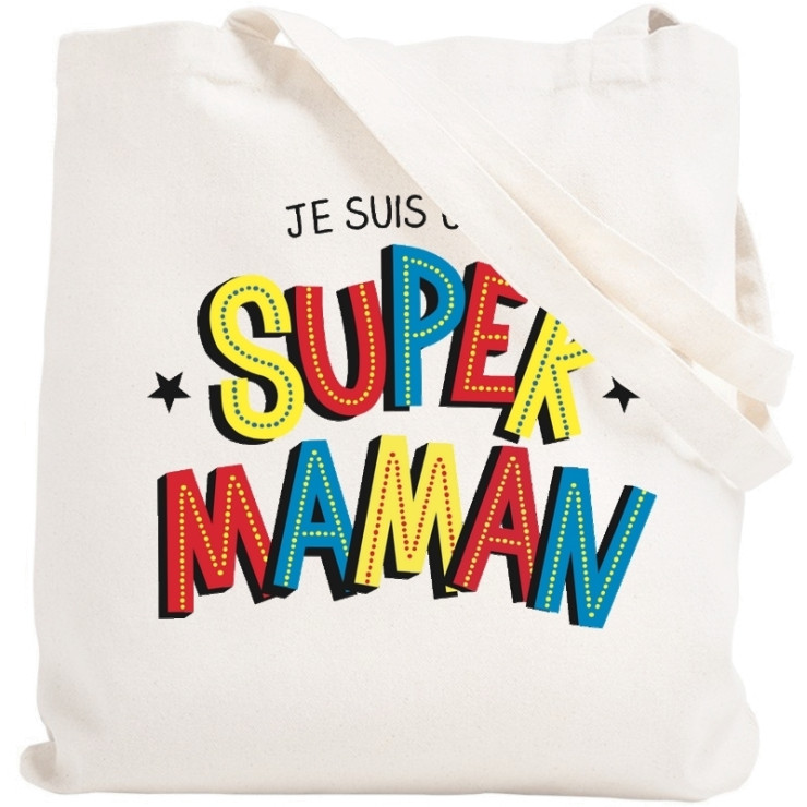       Tote bag maman - Sac shopping maman - idée cadeau maman - Angora - Em création
    
