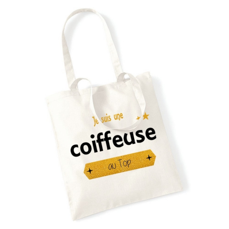       Tote bag coiffeuse - Idée cadeau coiffeuse - Sac coiffeuse - angora
    
