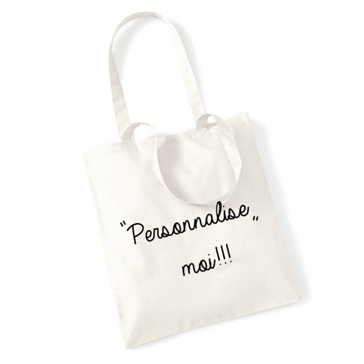 Tote bag personnalisé - Sac personnalisé - Tote bag personnalisable - BLanc