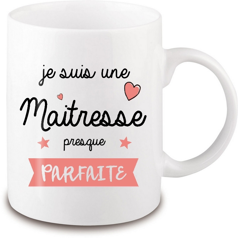 Mug Cadeau Maîtresse 330mL 'Merci De M'apprendre' - Céramique Premium Pour Fin D'Année, Noël, Remerciement