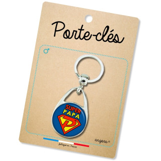 Boutique porte clés papa - Super Papa - idée cadeau fête des pères - cadeau anniversaire de papa