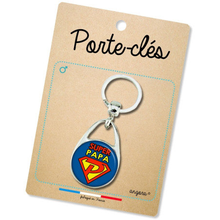       Porte clés Papa - Idée cadeau Papa - Porte clés métal recto - verso - Cadeau Anniversaire Papa - Fête des pères - angora
    