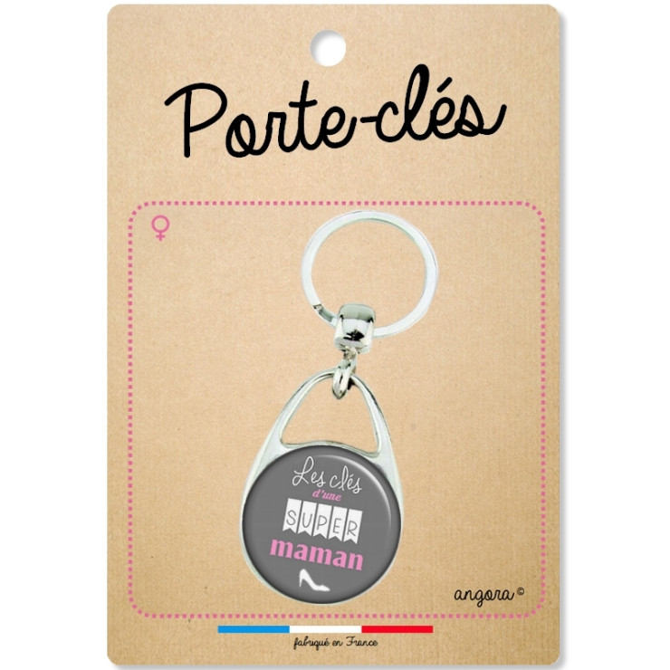       Porte clés maman - idée cadeau maman - Porte clés fête des mères - Cadeau maman - Angora
    