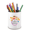 Pot à crayon Maîtresse - Idée cadeau Maîtresse - Cadeau fin d'année scolaire - cadeau original maitresse d'école - angora - Pot à crayons