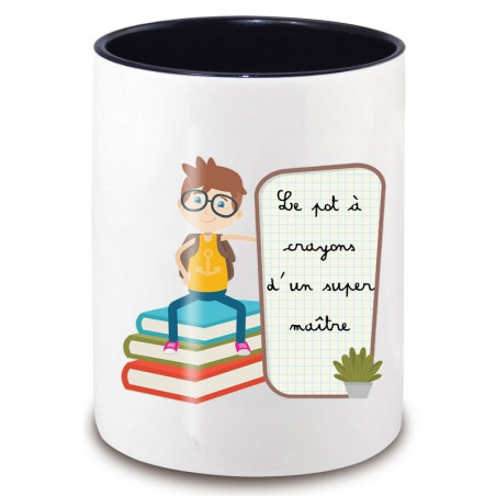       Le pot à crayon d'un super maître - idee cadeau maître - Pot à crayon maître d'école - idée cadeau maitre d'école 
    