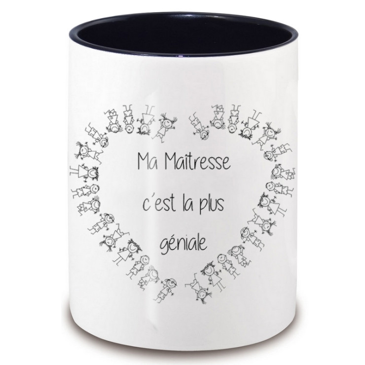 Pot à crayon maîtresse d'école - idée cadeau maitresse d'école - angora
