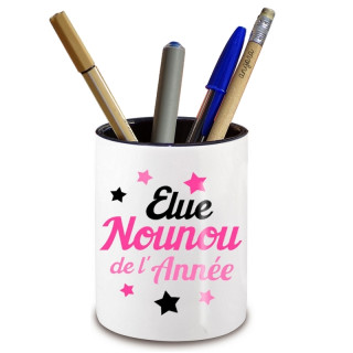 Pot à crayon Nounou -Idée cadeau originale Nounou - Cadeau fin de contrat nounou - angora