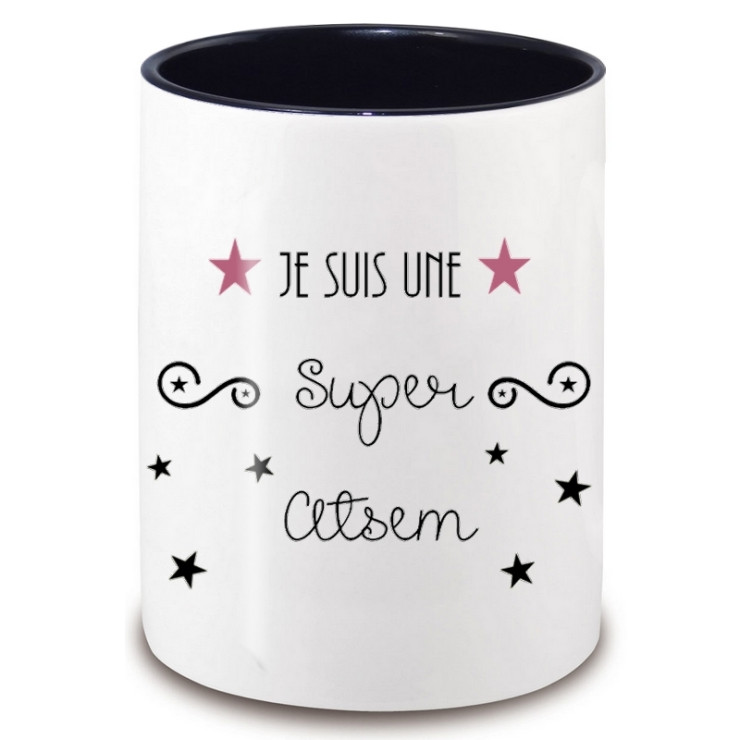 Pot à crayon Atsem - Idée cadeau originale Atsem - Cadeau école Atsem - angora