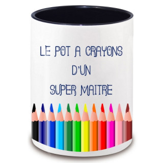Boutique pot à crayon maitre d'école- angora - Idée cadeau maitre d'école