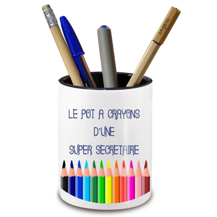 Pot à crayon secrétaire - Idée cadeau secrétaire - angora