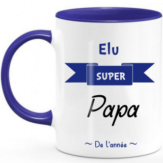 Mug papa - Mug bleu papa - Super Papa
