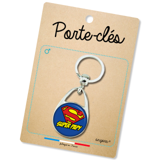Boutique porte clés Super Papy - Idée cadeau Papy - angora