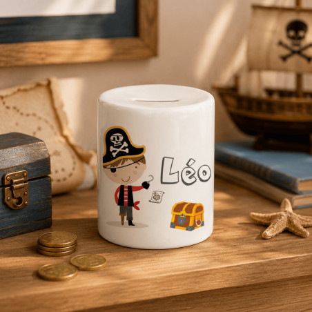       Tirelire prénom personnalisé - Pirate
    