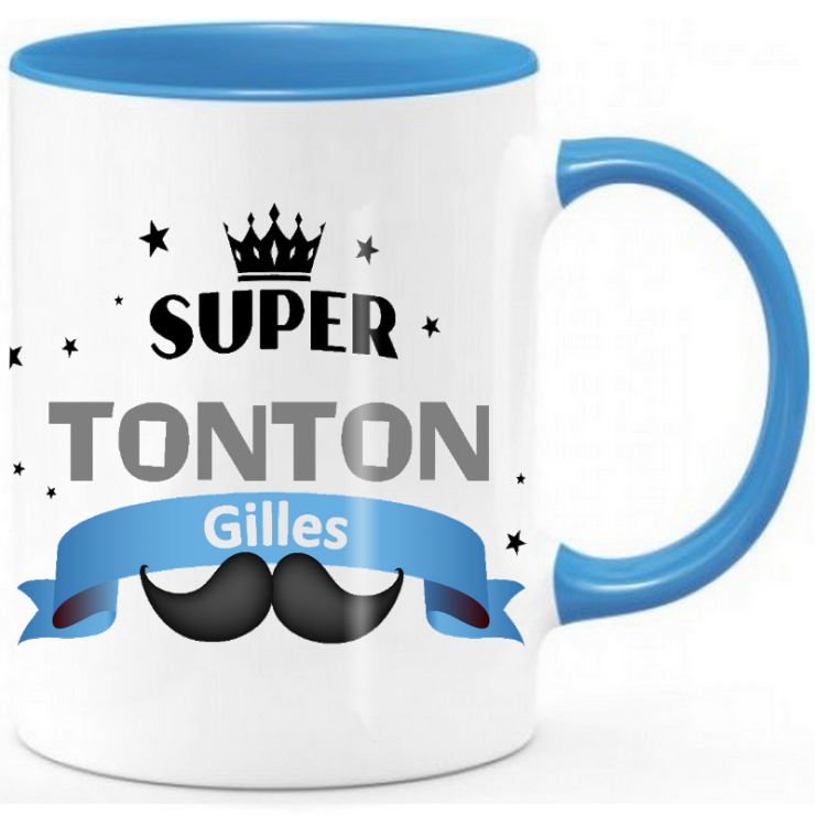 Mug tonton personnalisable - Bleu