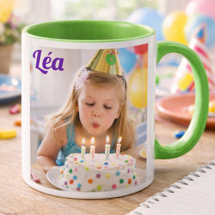 Mug personnalisé vert