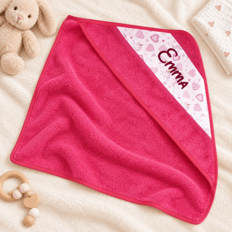      Cape de bain personnalisée Rose
    