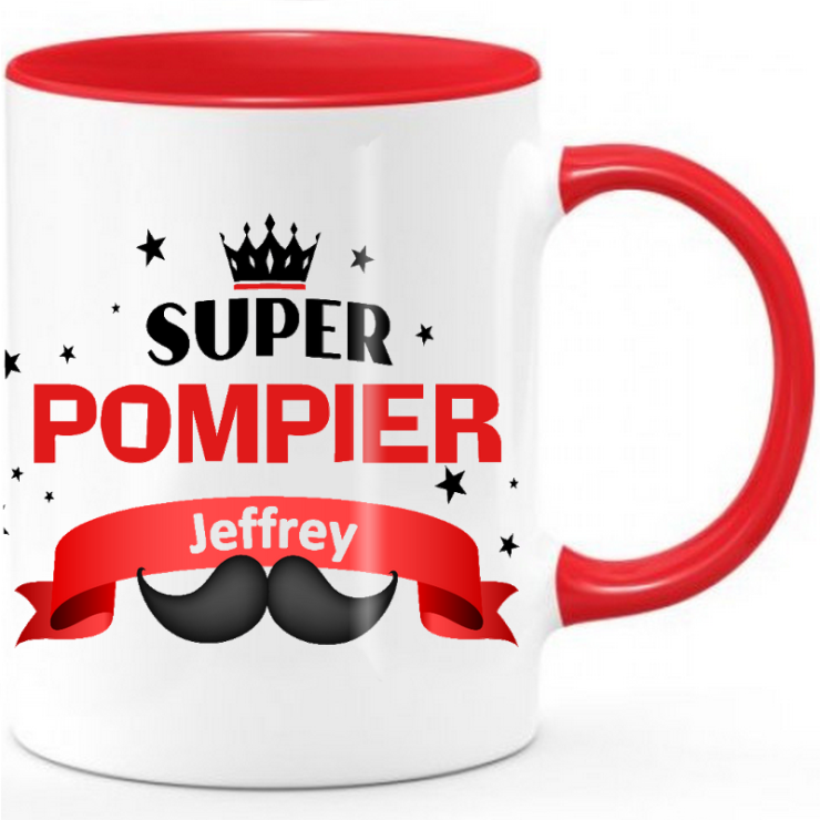 Mug pompier personnalisé