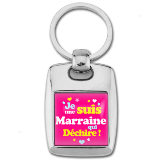 Porte clés marraine qui déchire - Idée cadeau marraine - Anniversaire