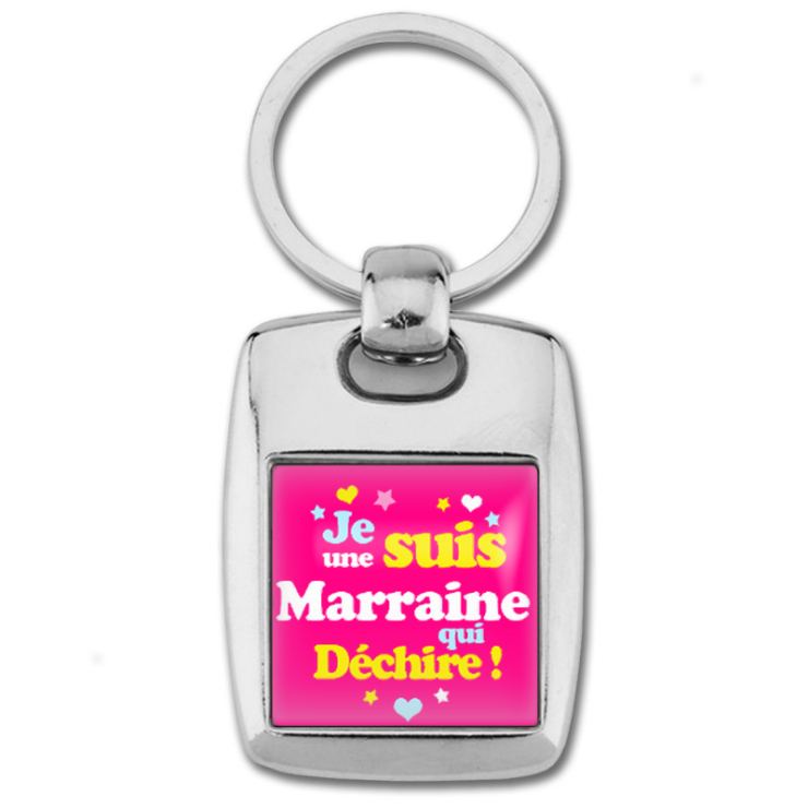 Porte clés marraine qui déchire - Idée cadeau marraine - Anniversaire