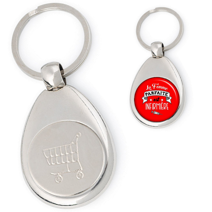       Porte clés jeton de caddie Infirmière - Angora
    