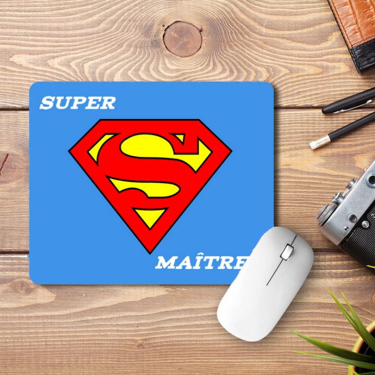 Tapis de souris Super Maitre d'école - Idée cadeau maitre d'école