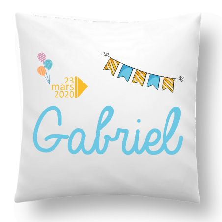       Housse de coussin personnalisable bébé - Garçon
    
