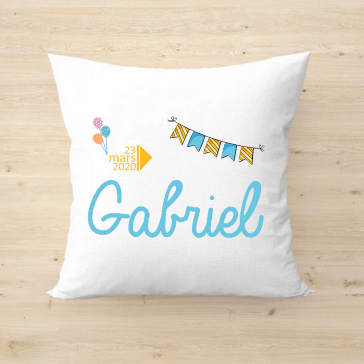 Housse de coussin personnalisable - Garçon