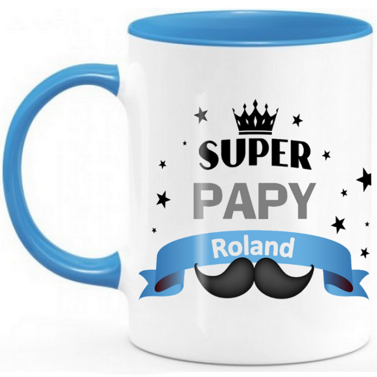 Mug papy personnalisable - Bleu