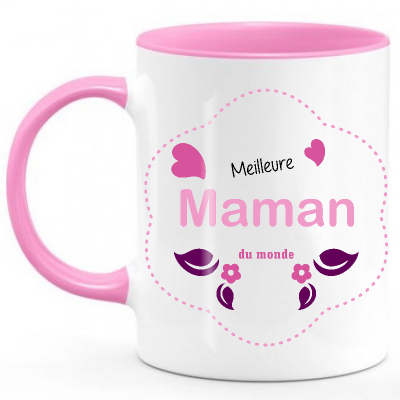 Tasse maman - Mug maman - Rose