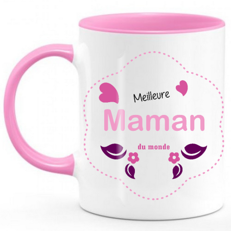       Tasse maman - Mug maman - Rose
    