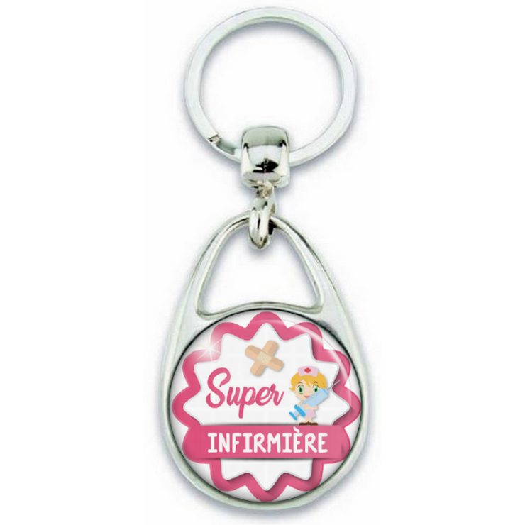 Porte clef Super Infirmière - Idée cadeau infirmière