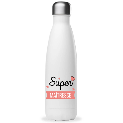 Bouteille isotherme Maîtresse- Idée cadeau maîtresse - 500ml