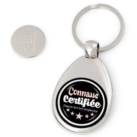       Porte clés jeton de caddie Connasse
    
