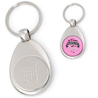 Boutique porte clés jeton de caddie Esthéticienne - idée cadeau Esthéticienne