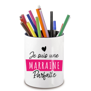Pot à crayons marraine - Idée cadeau marraine - Anniversaire Marraine
