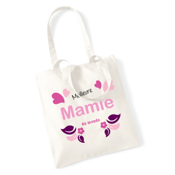 Tote bag meilleure mamie - Sac en toile mamie - Idée cadeau mamie