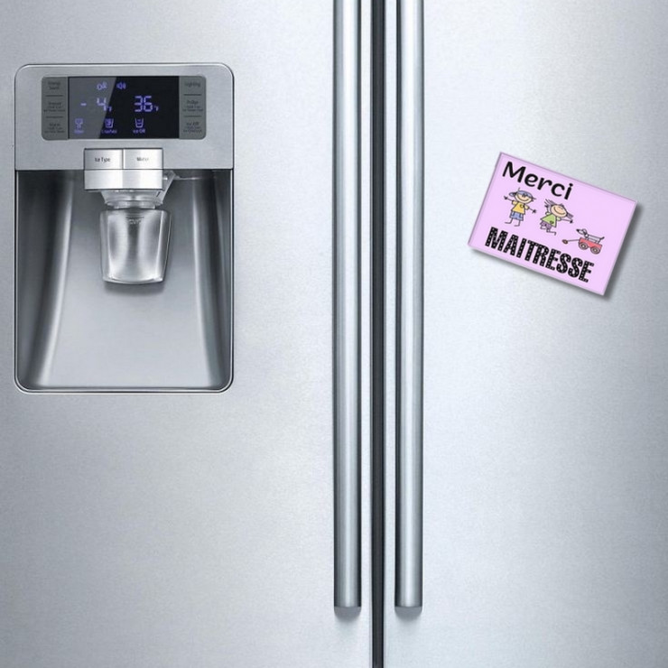 Magnet maîtresse rectangle -angora