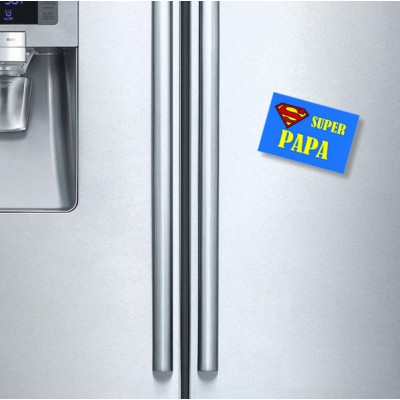 Achat magnet Super Papa rectangle - Aimant Papa - Idée cadeau papa