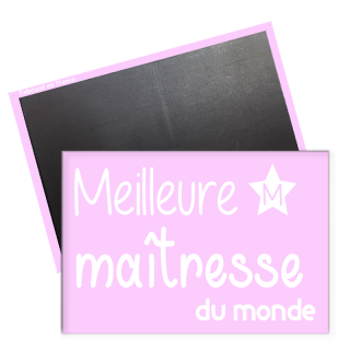 Magnet maîtresse d'école - magnet rectangle frigo maitresse - Merci maitresse - Angora