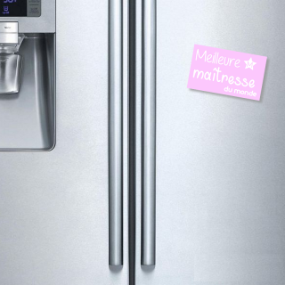 Boutique magnet maîtresse d'école - magnet rectangle frigo maitresse - Merci maitresse - Angora