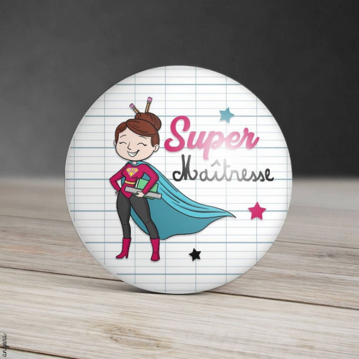       magnet super maitresse - idée cadeau maitresse
    